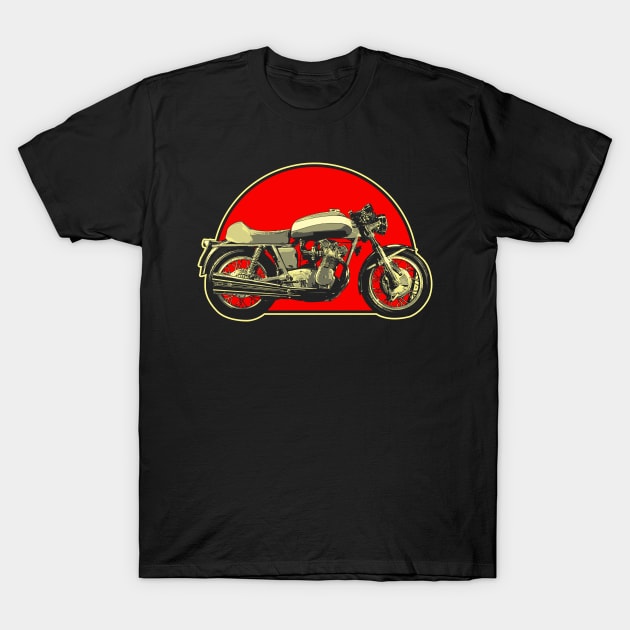 1971 MV Agusta 750S Retro Red Circle Motorcycle T-Shirt by Skye Bahringer